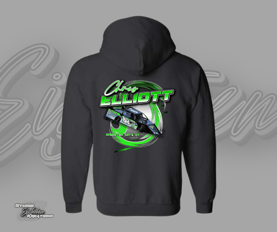 Graphic Zip Up Hoodie
