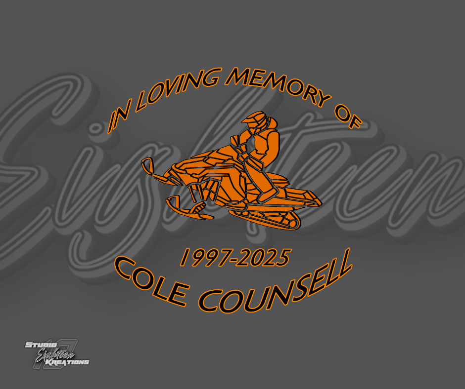 Memorial Sled Sticker 5x5"
