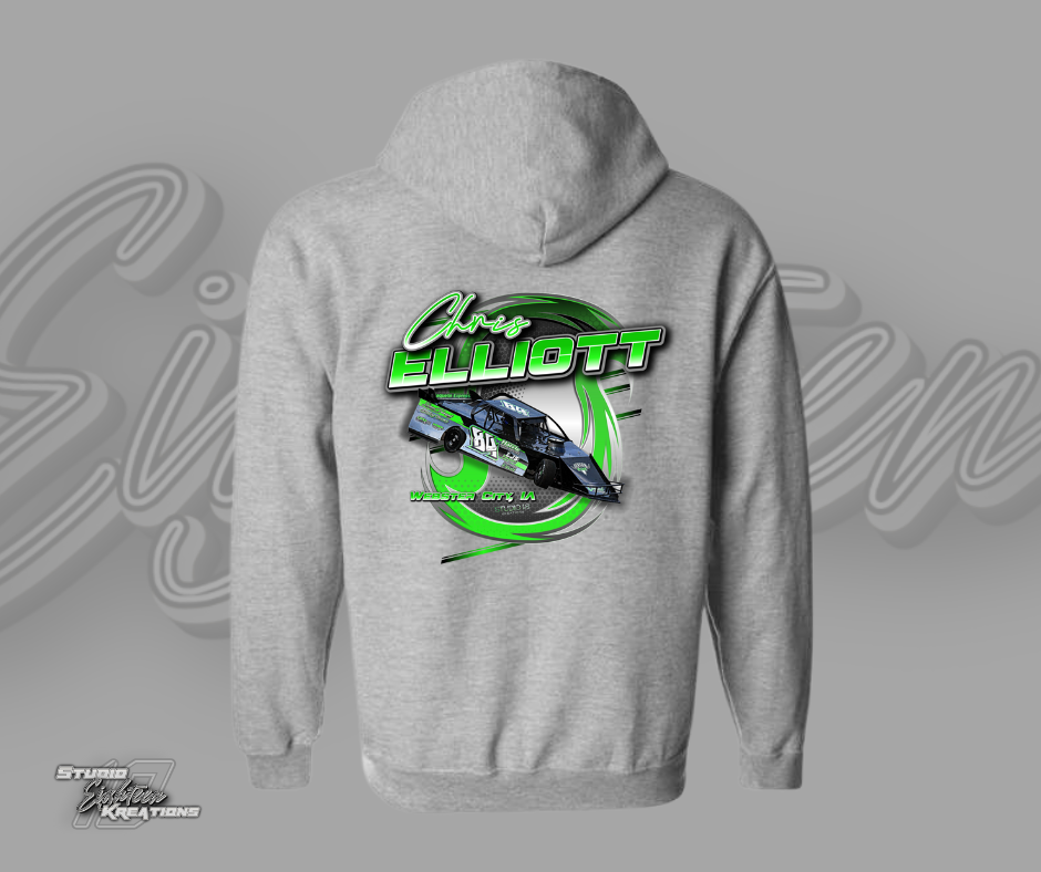 Graphic Zip Up Hoodie