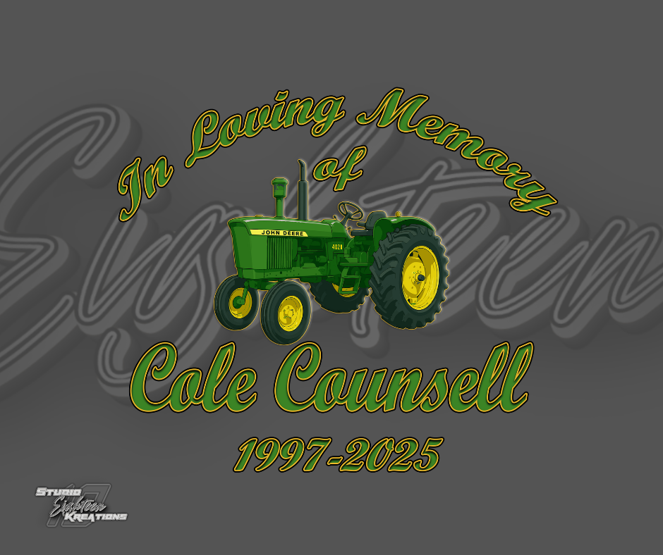 Memorial Tractor Sticker 5x5"