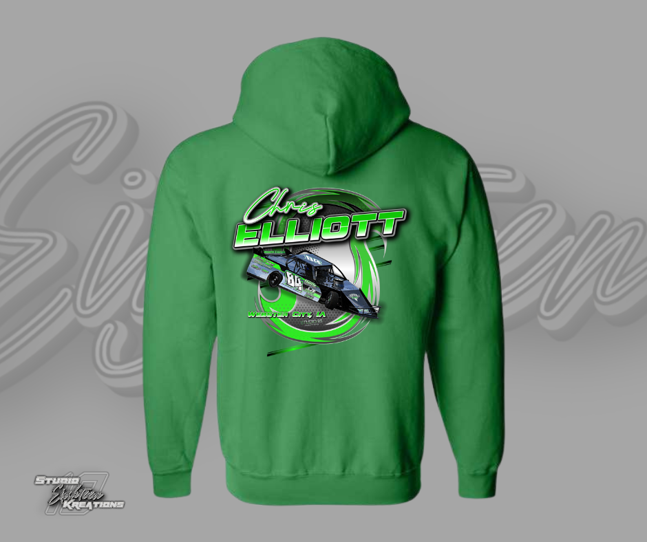 Graphic Zip Up Hoodie