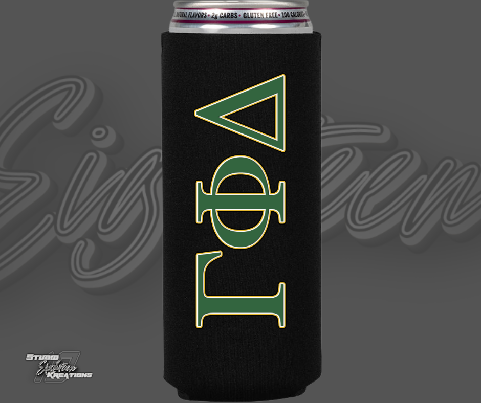 Slim Can Letters Koozie