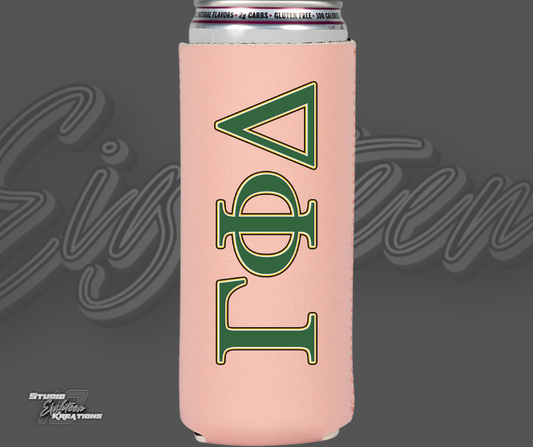Slim Can Letters Koozie