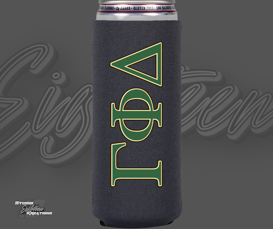Slim Can Letters Koozie